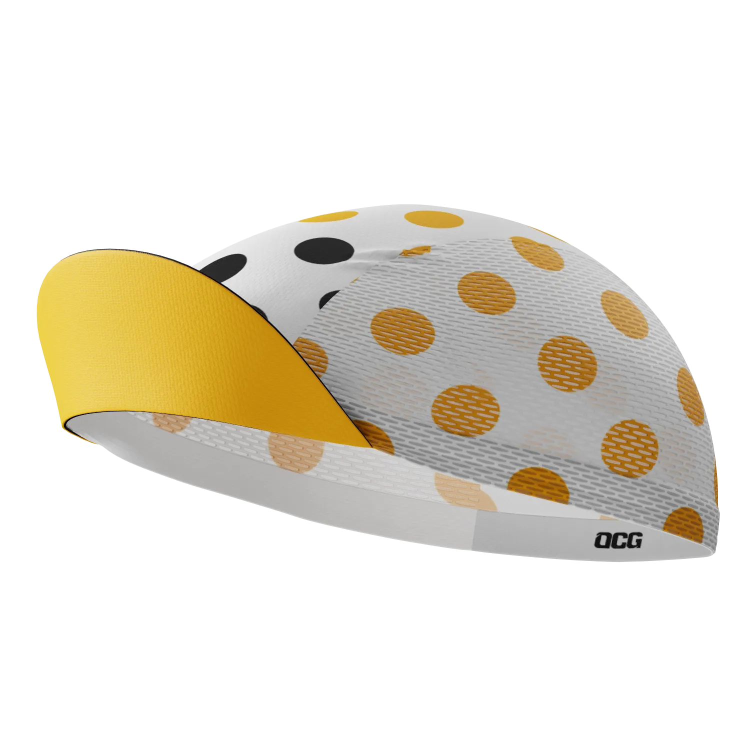 Unisex Red Polka Dots on White Quick Dry Cycling Cap