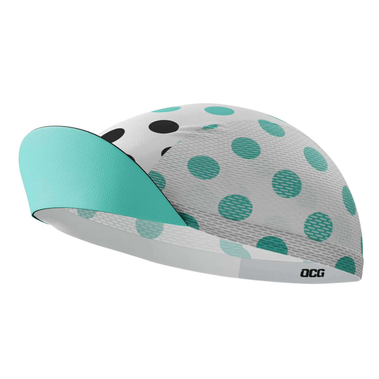Unisex Red Polka Dots on White Quick Dry Cycling Cap