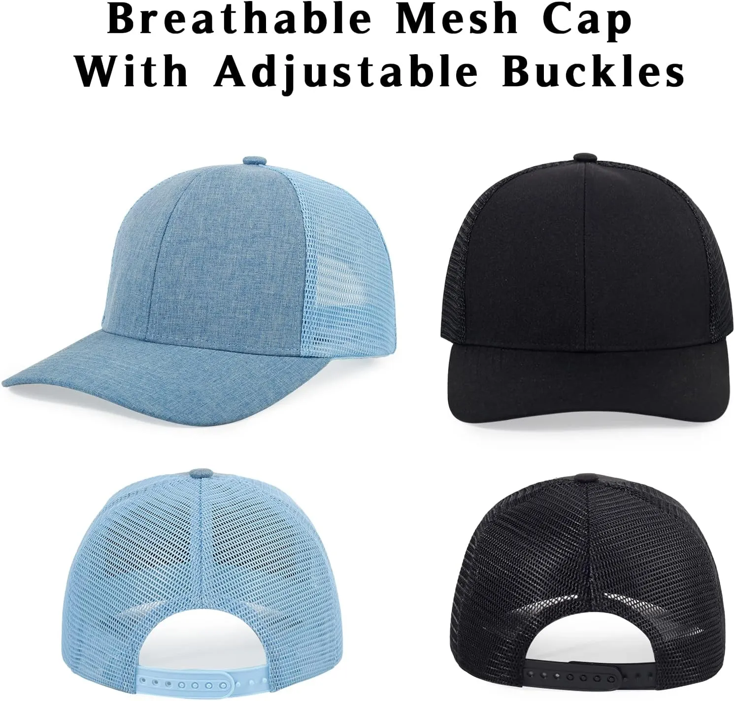 Unisex Trucker Hats Blank Mesh Snapback Hats Sport Plain Baseball Caps Adjustable Fitted Hat