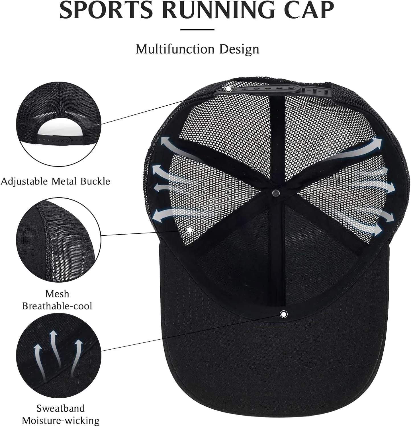 Unisex Trucker Hats Blank Mesh Snapback Hats Sport Plain Baseball Caps Adjustable Fitted Hat