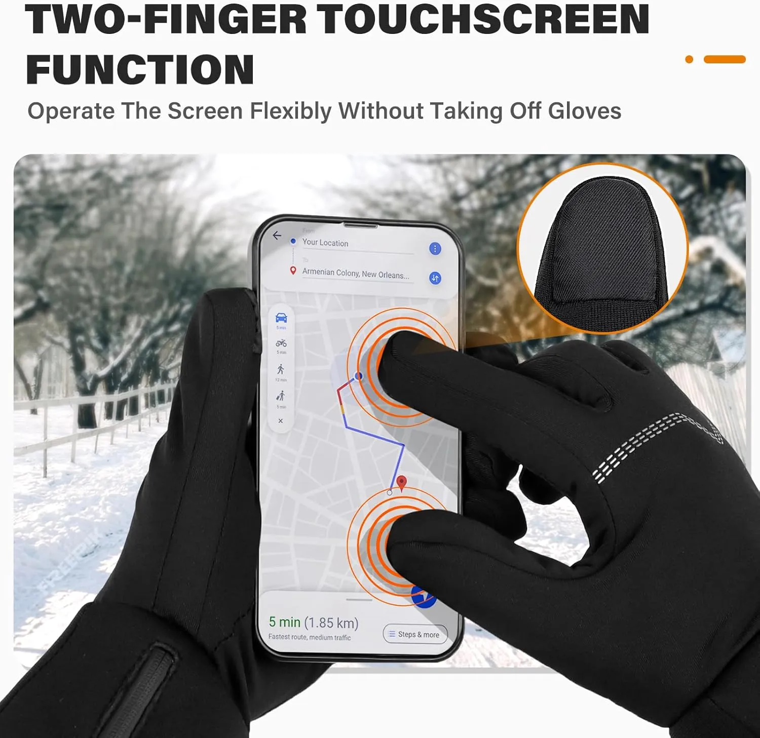 V.Step Heated Gloves for Men Women Rechargeable, Winter Gloves Electric Heated Glove Liners for Work, Skiing, Cycling