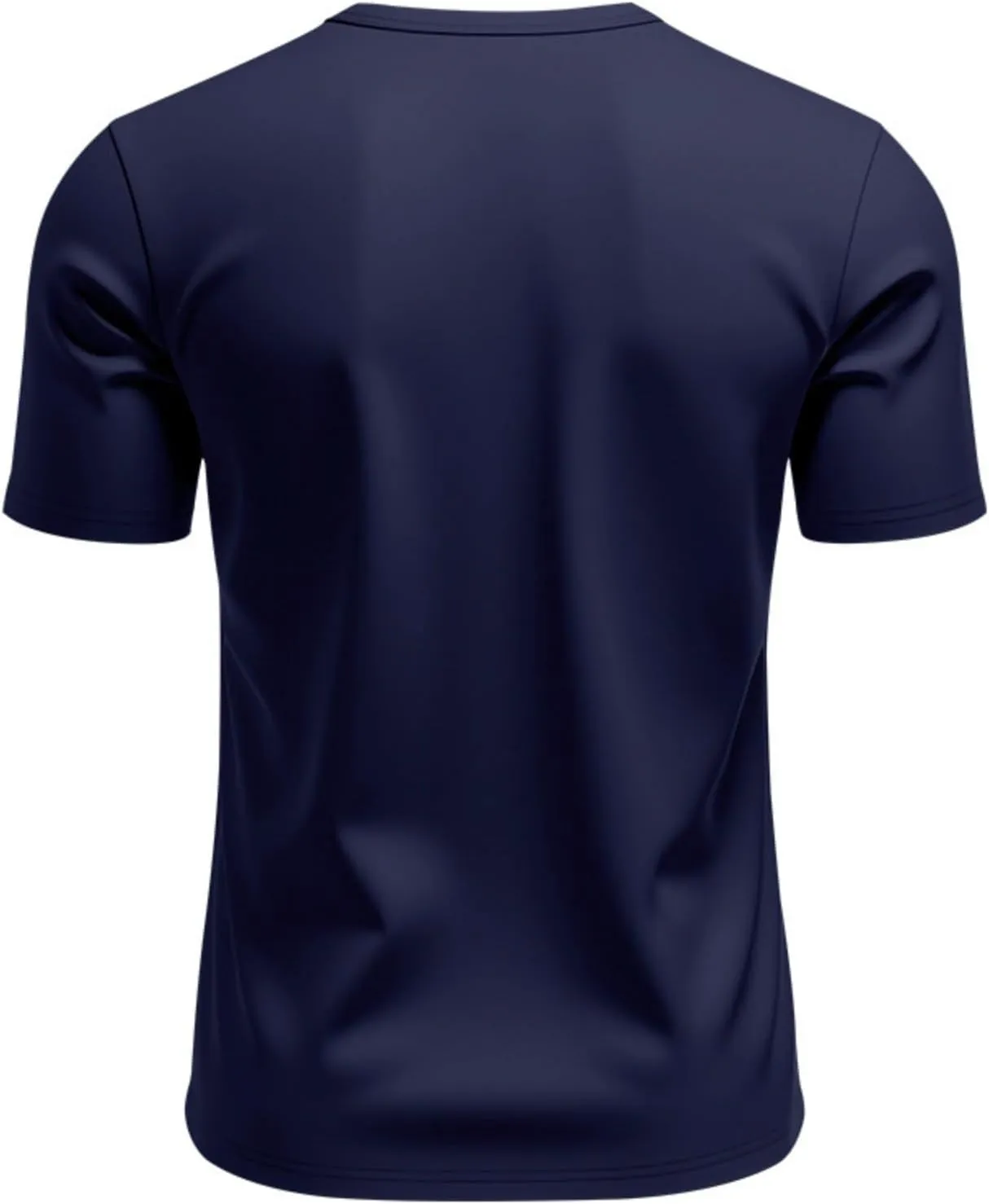 WENKOMG1 Round Neck T-Shirt for Men Quick Dry Solid Color Basic Summer Workout Gym Shirt