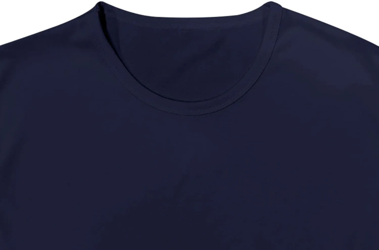 WENKOMG1 Round Neck T-Shirt for Men Quick Dry Solid Color Basic Summer Workout Gym Shirt