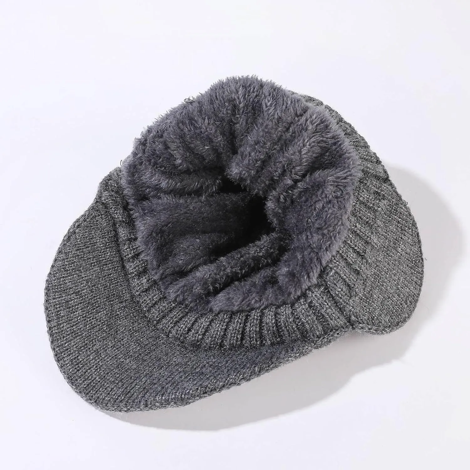 Winter Beanie Hat Circle Scarves Touchscreen Gloves Set Thick Fleece Lined Skull Cap Gloves Neck Warmer for Men Women