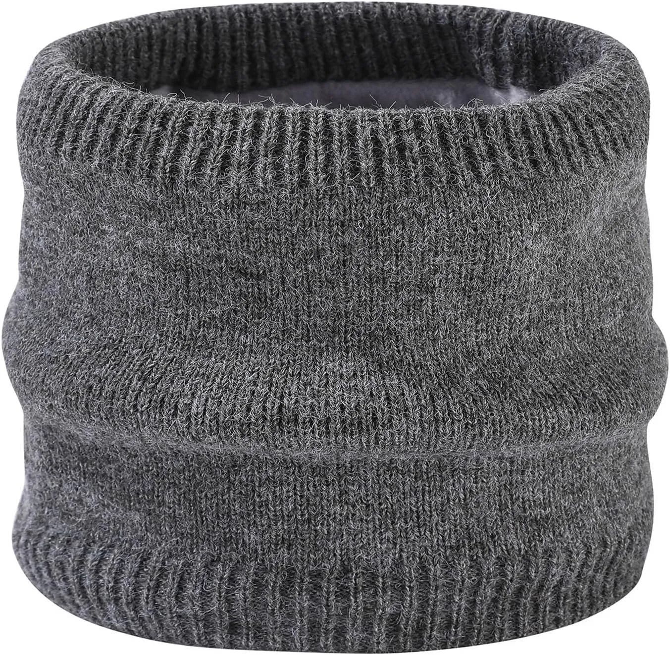 Winter Beanie Hat Circle Scarves Touchscreen Gloves Set Thick Fleece Lined Skull Cap Gloves Neck Warmer for Men Women