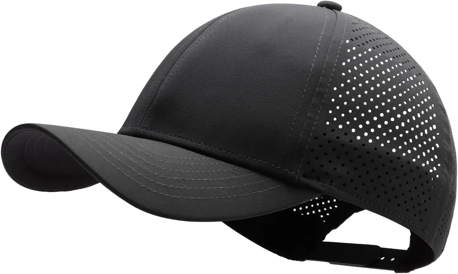 XXL Large Size Mens Quick Dry Baseball Cap Laser Cut Breathable Mesh Sport Cap Curved Brim Snapback Hat for Big Head