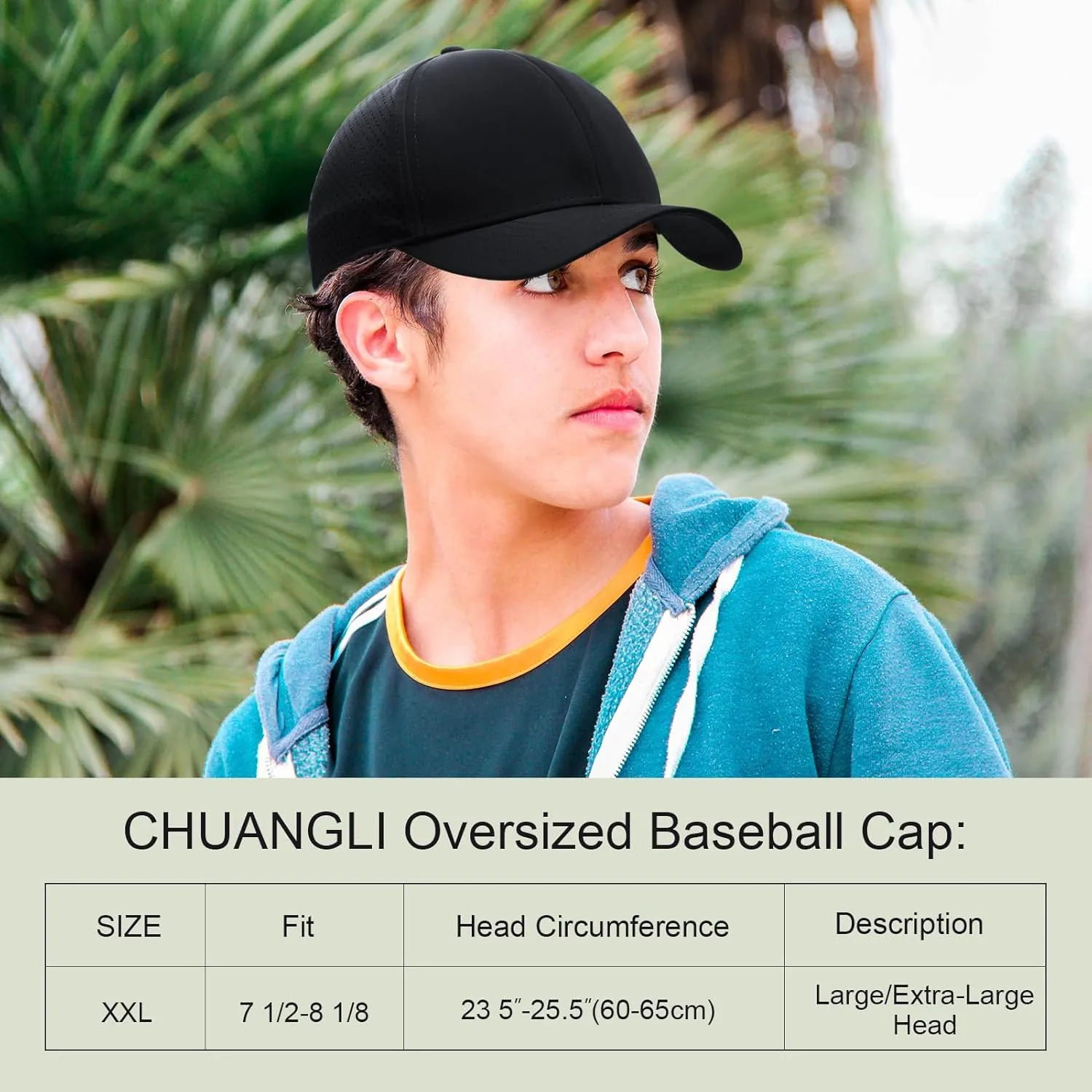 XXL Large Size Mens Quick Dry Baseball Cap Laser Cut Breathable Mesh Sport Cap Curved Brim Snapback Hat for Big Head
