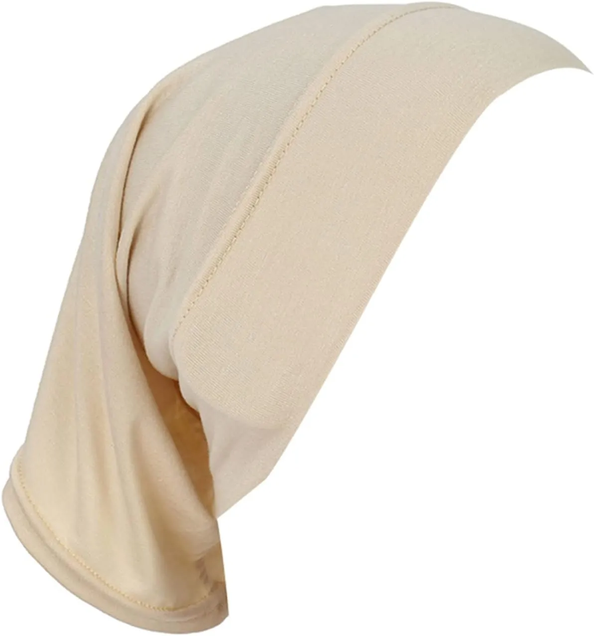Yizelli Under Scarf Tube Cap with Brim Solid Color Hijab Accessory Women's Stretch Under Scarf Turban Hat
