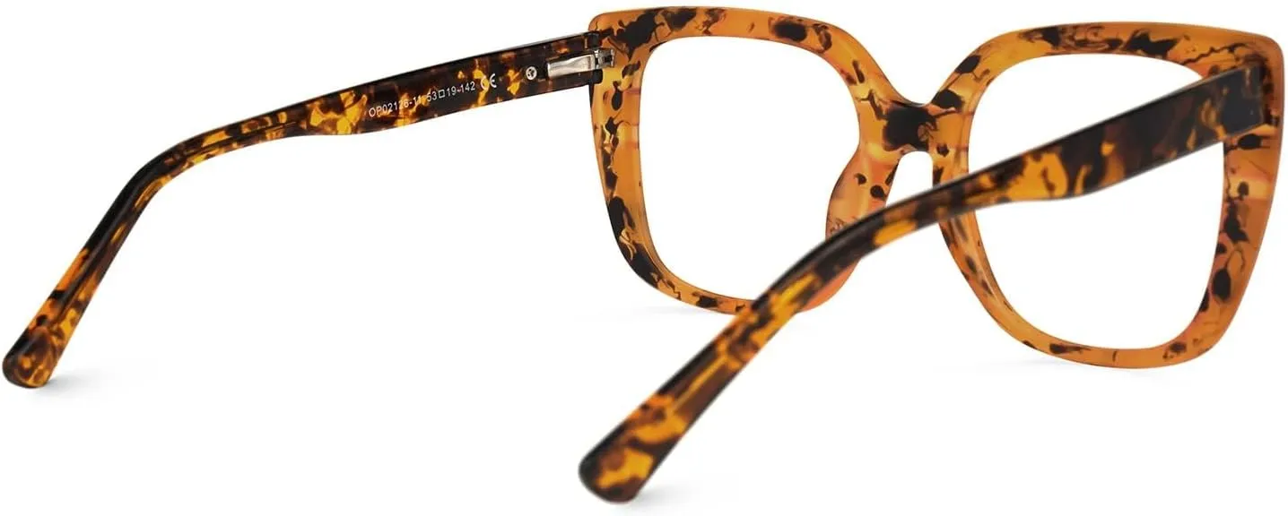 Zeelool Readers Stylish Oversized Square Reading Glasses Blue Light Blocking for Women Brenda ZOP02126