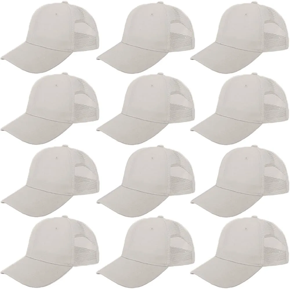 ZH 12 Pack Mesh Trucker Hats, Bulk Baseball Caps for Men and Women, Trucker Cap Wholesale