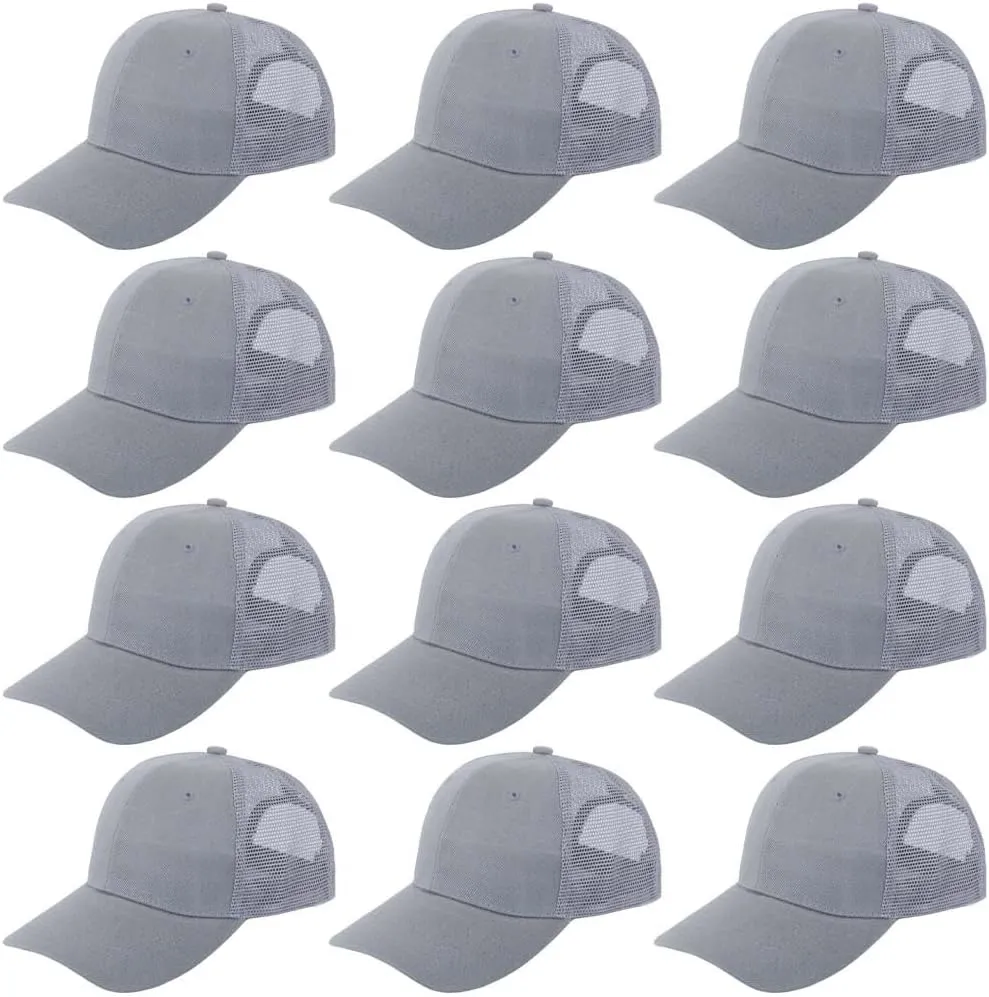 ZH 12 Pack Mesh Trucker Hats, Bulk Baseball Caps for Men and Women, Trucker Cap Wholesale